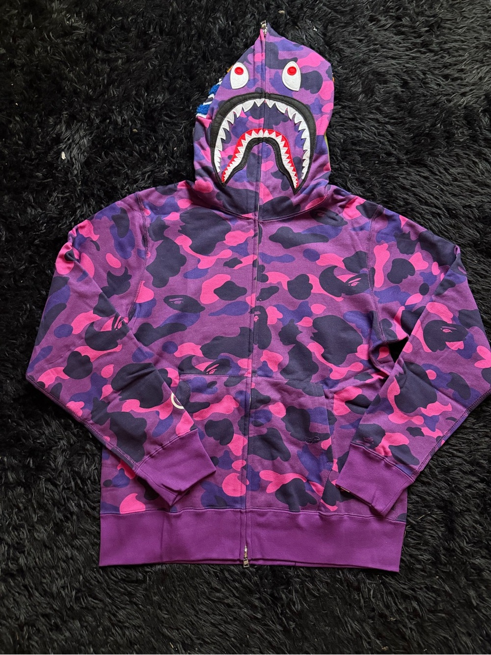 Purple Camo Bape Zip Up Hoodie